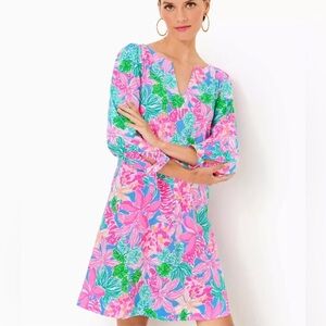 Lilly Pulitzer Cath 3/4 Sleeve Dress Tigers Lair Size Small NWT